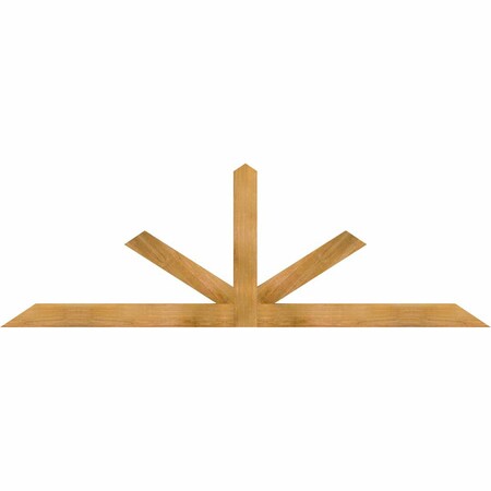 Ekena Millwork Saratoga Rough Sawn Timber Gable Bracket, Western Red Cedar, 84"W x 28"H x 2"D x 4"F, 8/12 Pitch GBW084X28X0204SAR00RWR